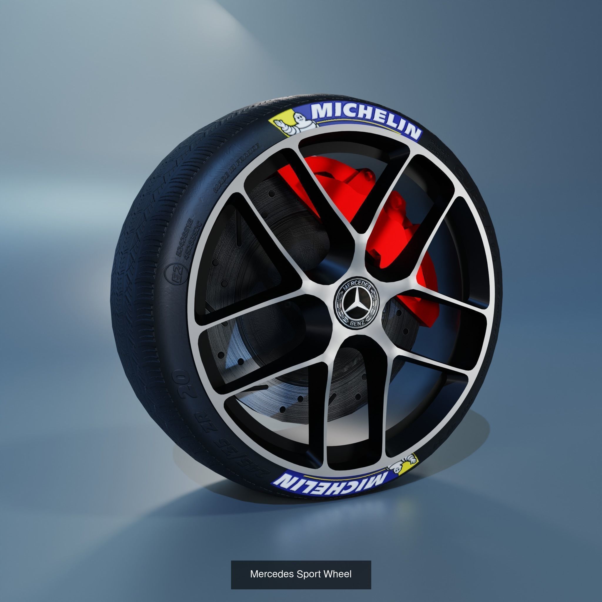 41 Sport Wheel Part - 41 Rims in One Pack 3D Model Collection_32