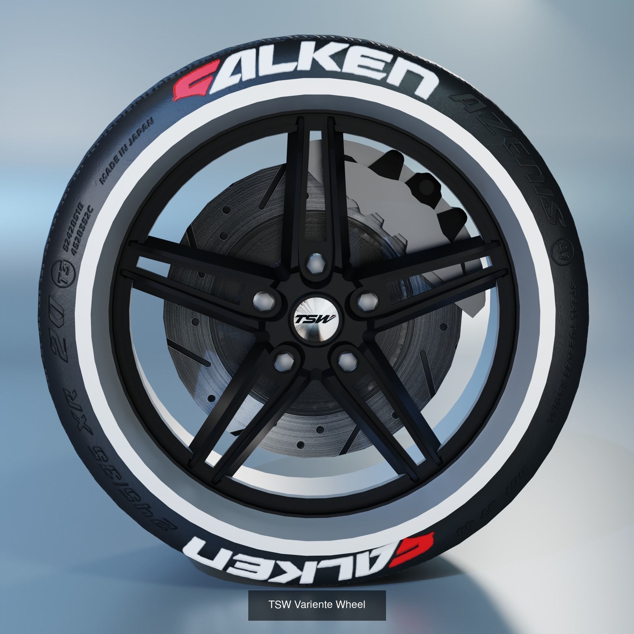 41 Sport Wheel Part - 41 Rims in One Pack 3D Model Collection_44