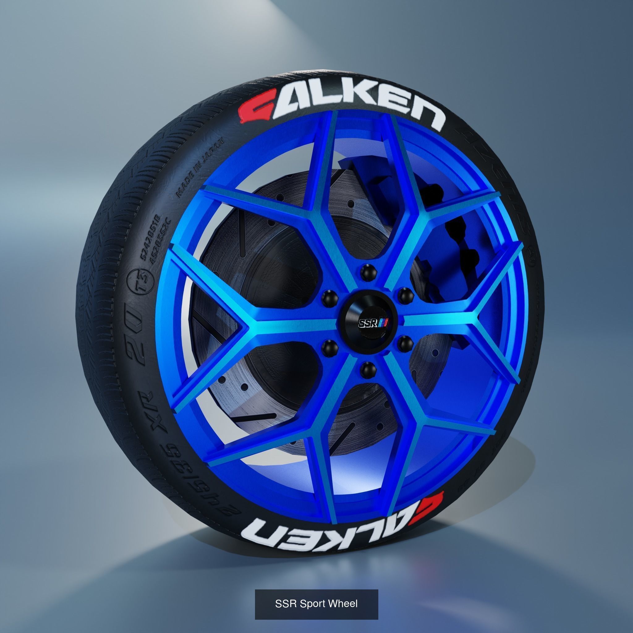 41 Sport Wheel Part - 41 Rims in One Pack 3D Model Collection_50