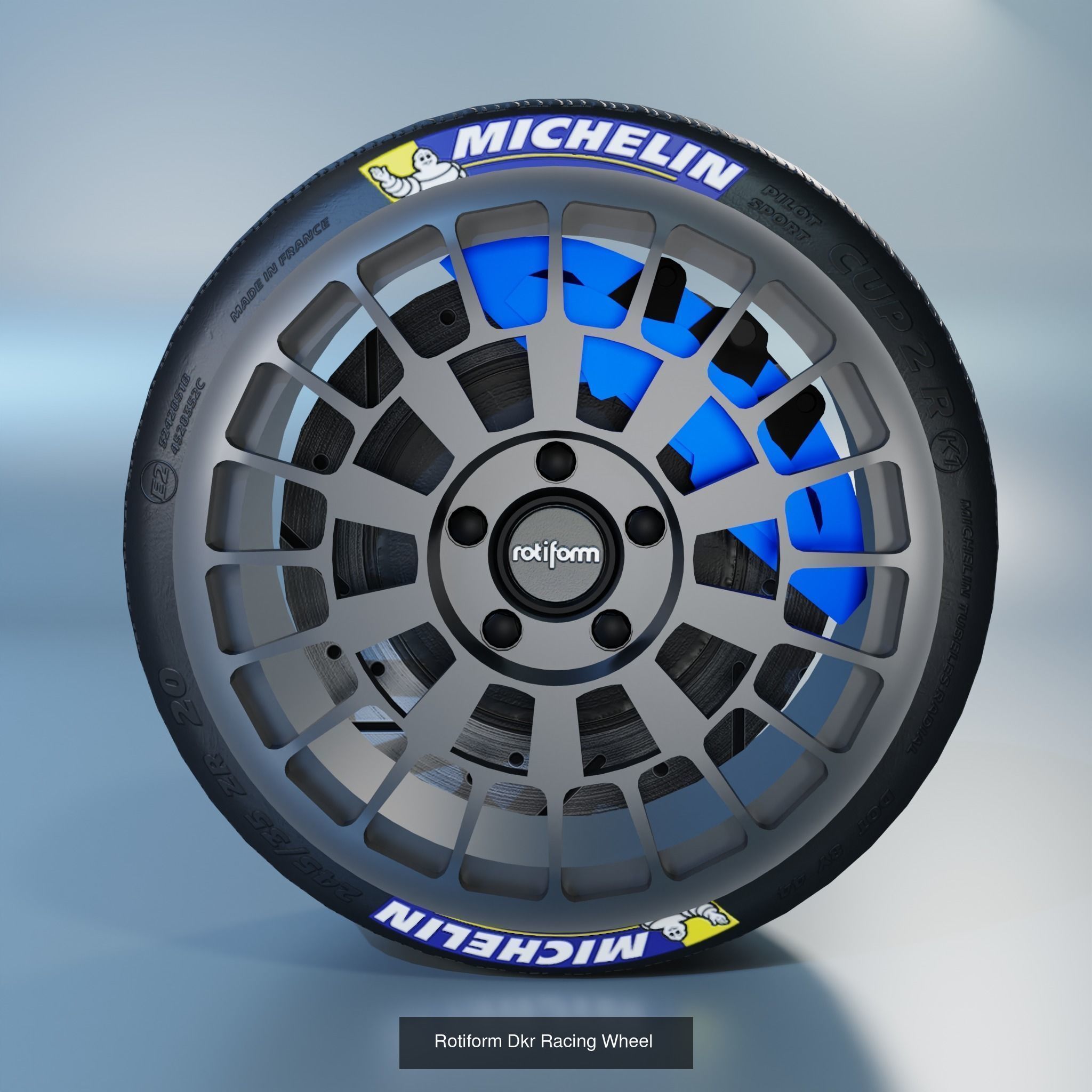 41 Sport Wheel Part - 41 Rims in One Pack 3D Model Collection_39