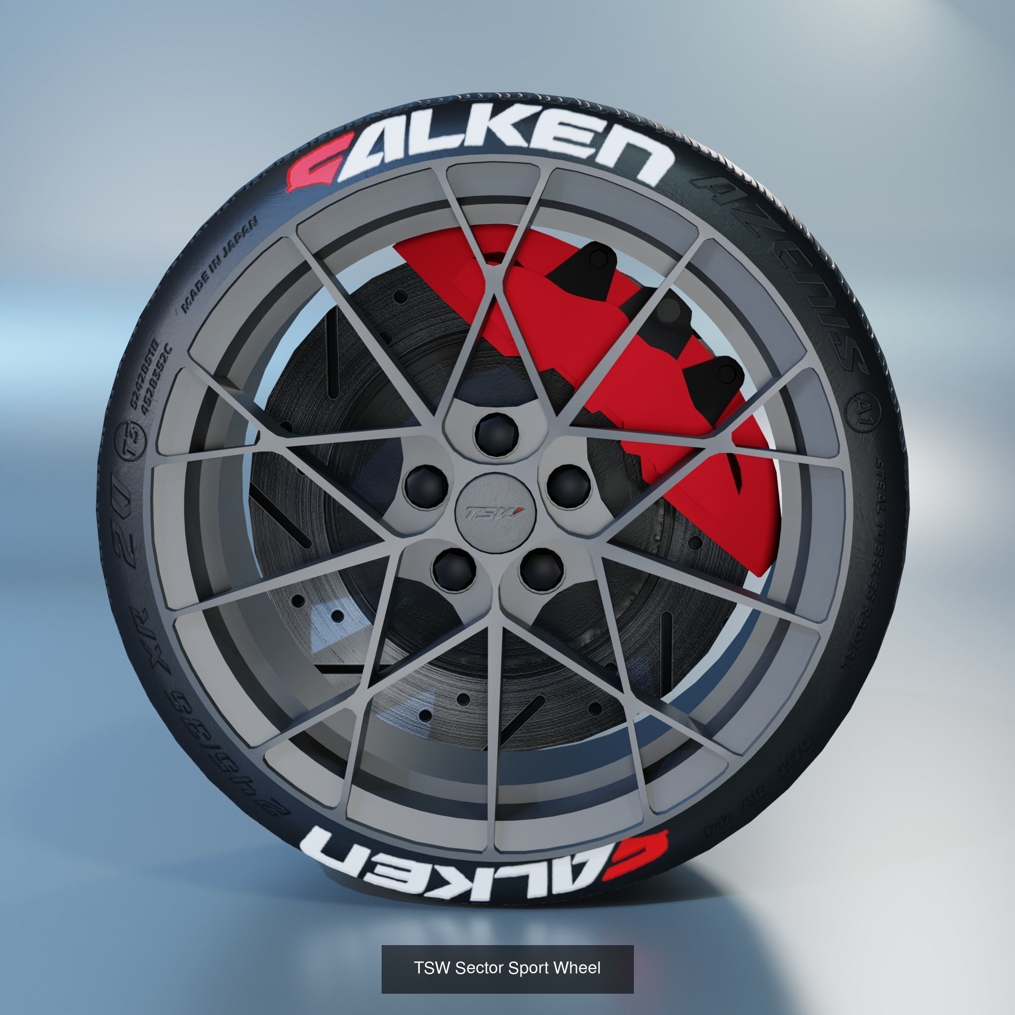 41 Sport Wheel Part - 41 Rims in One Pack 3D Model Collection_43