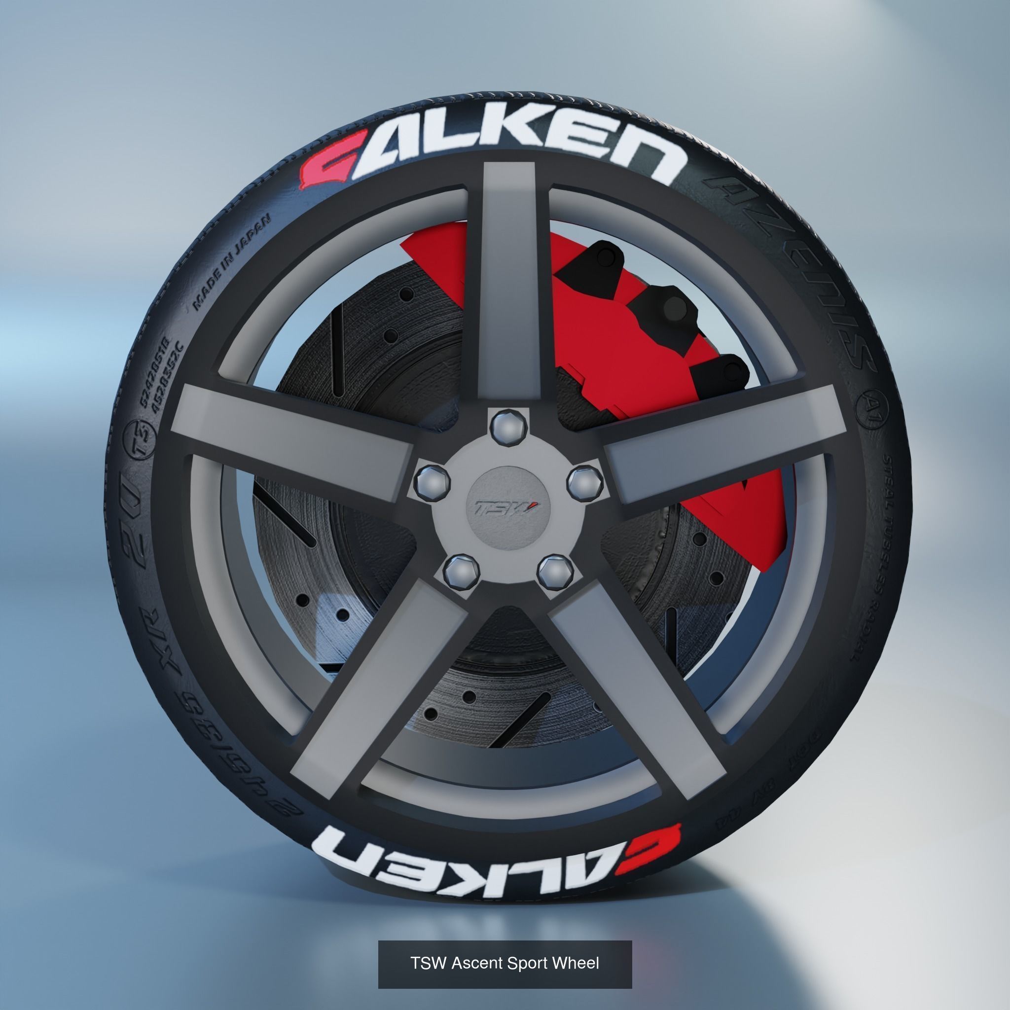 41 Sport Wheel Part - 41 Rims in One Pack 3D Model Collection_42