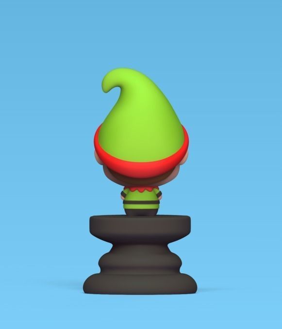 Christmas Chess - Elf 3D print model_3