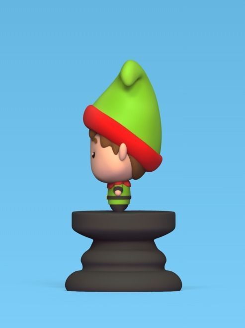 Christmas Chess - Elf 3D print model_2
