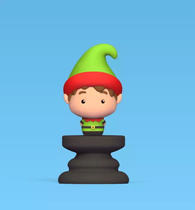 Christmas Chess - Elf 3D print model_0