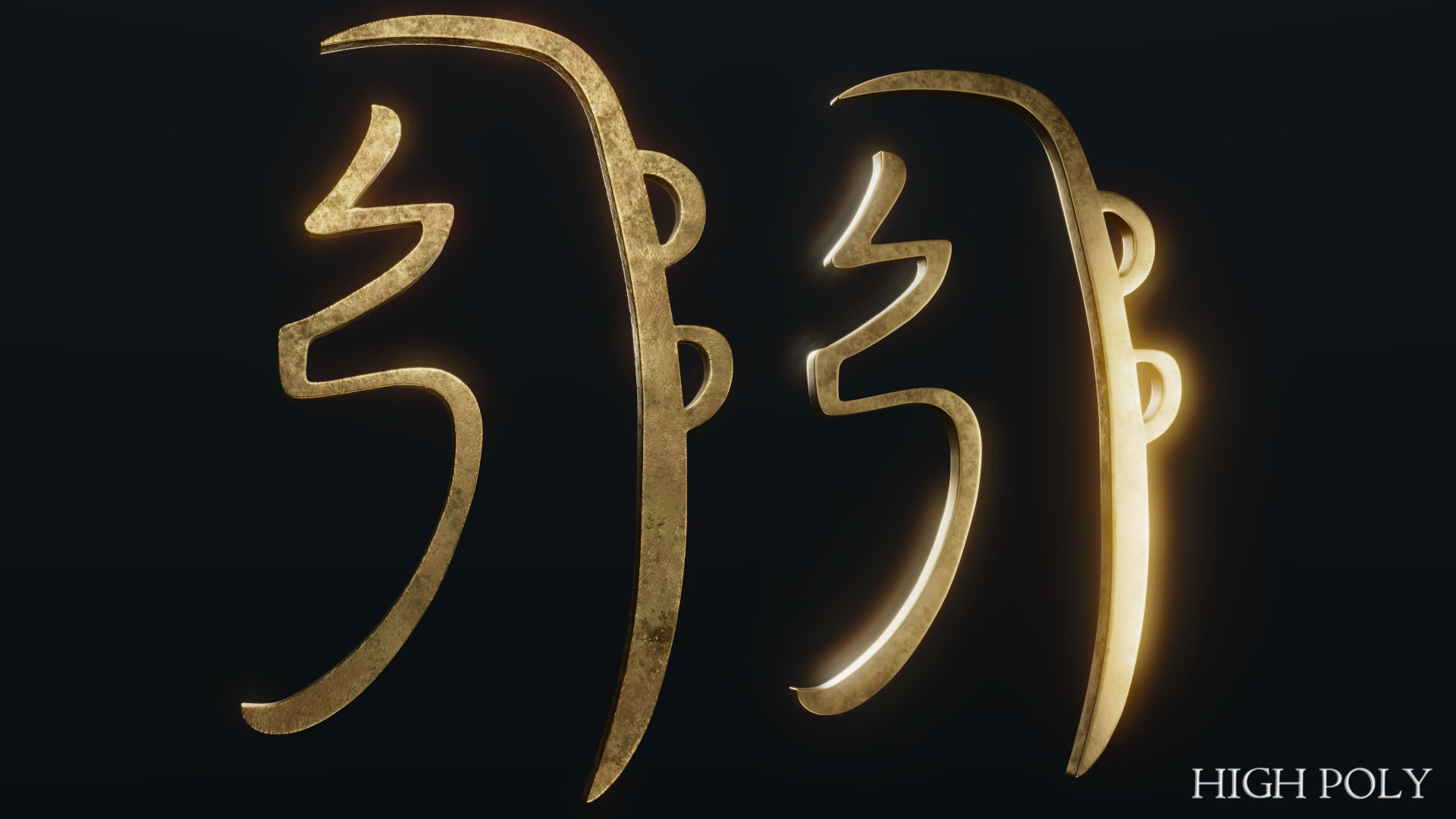 Reiki Symbols 3D Model Collection_14