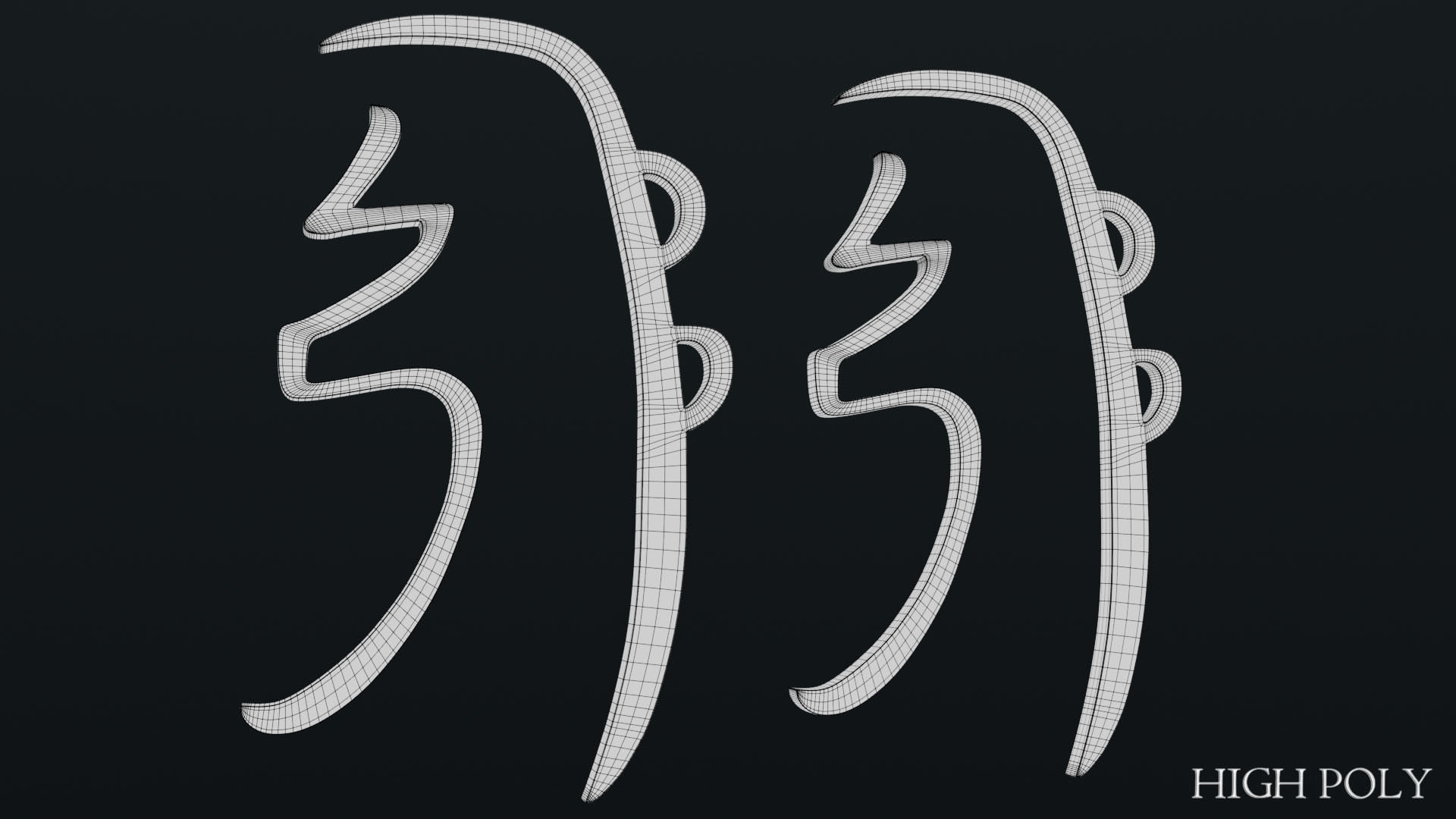 Reiki Symbols 3D Model Collection_15