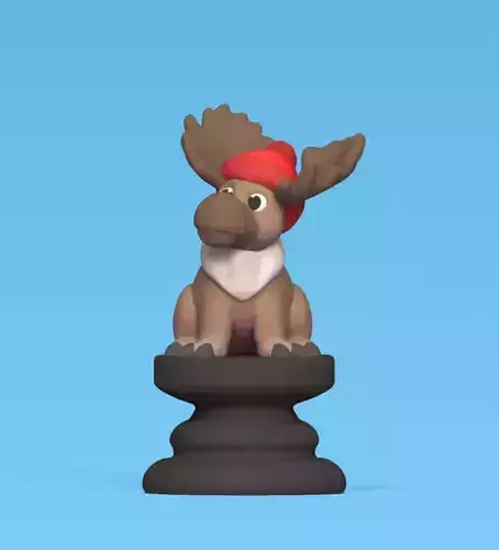 Christmas Chess - Reindeer 3D print model Christmas Chess - Reindeer 3D print model