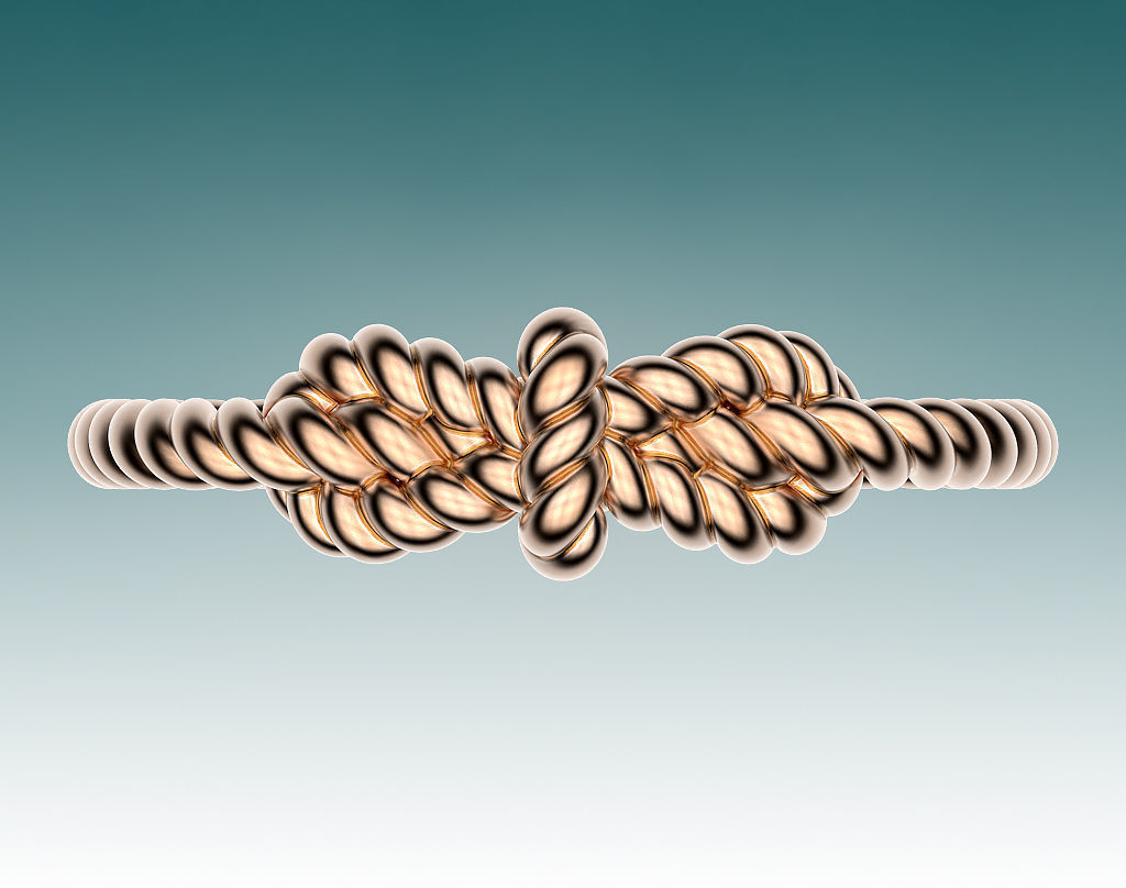 Ring Sailing Knot 3D print model_2