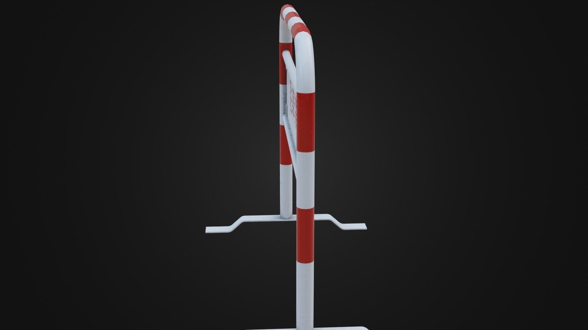 Japanese Barricade No Parking Sign Low-poly 3D model_32