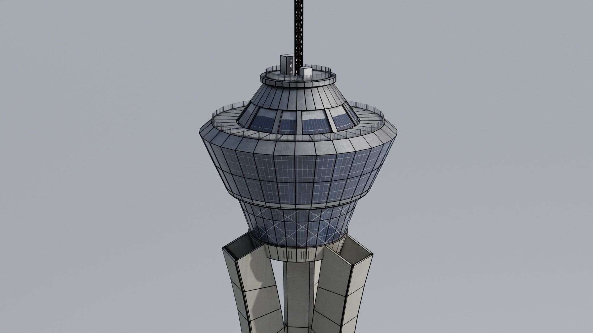 Las Vegas Stratosphere with 4K Textures Low-poly 3D model_4
