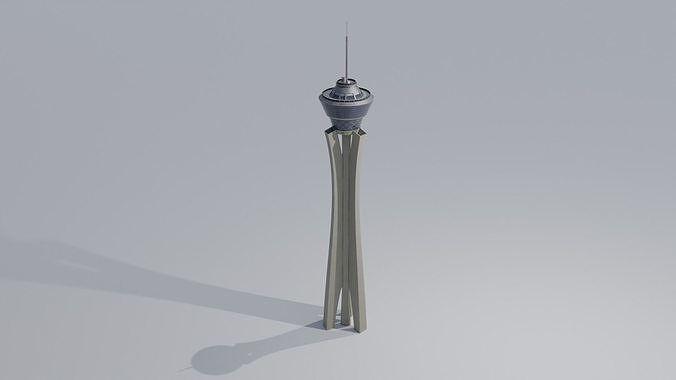 Las Vegas Stratosphere with 4K Textures Low-poly 3D model