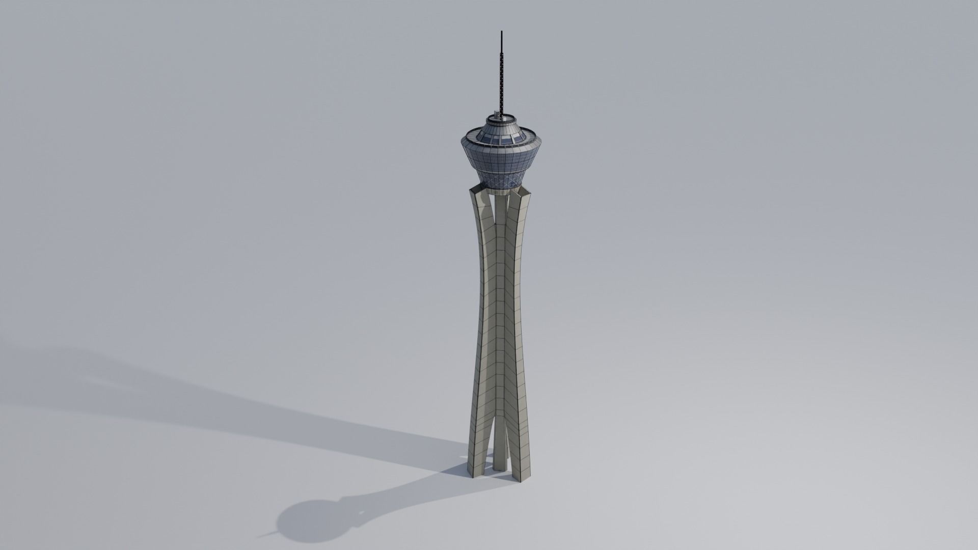 Las Vegas Stratosphere with 4K Textures Low-poly 3D model_1