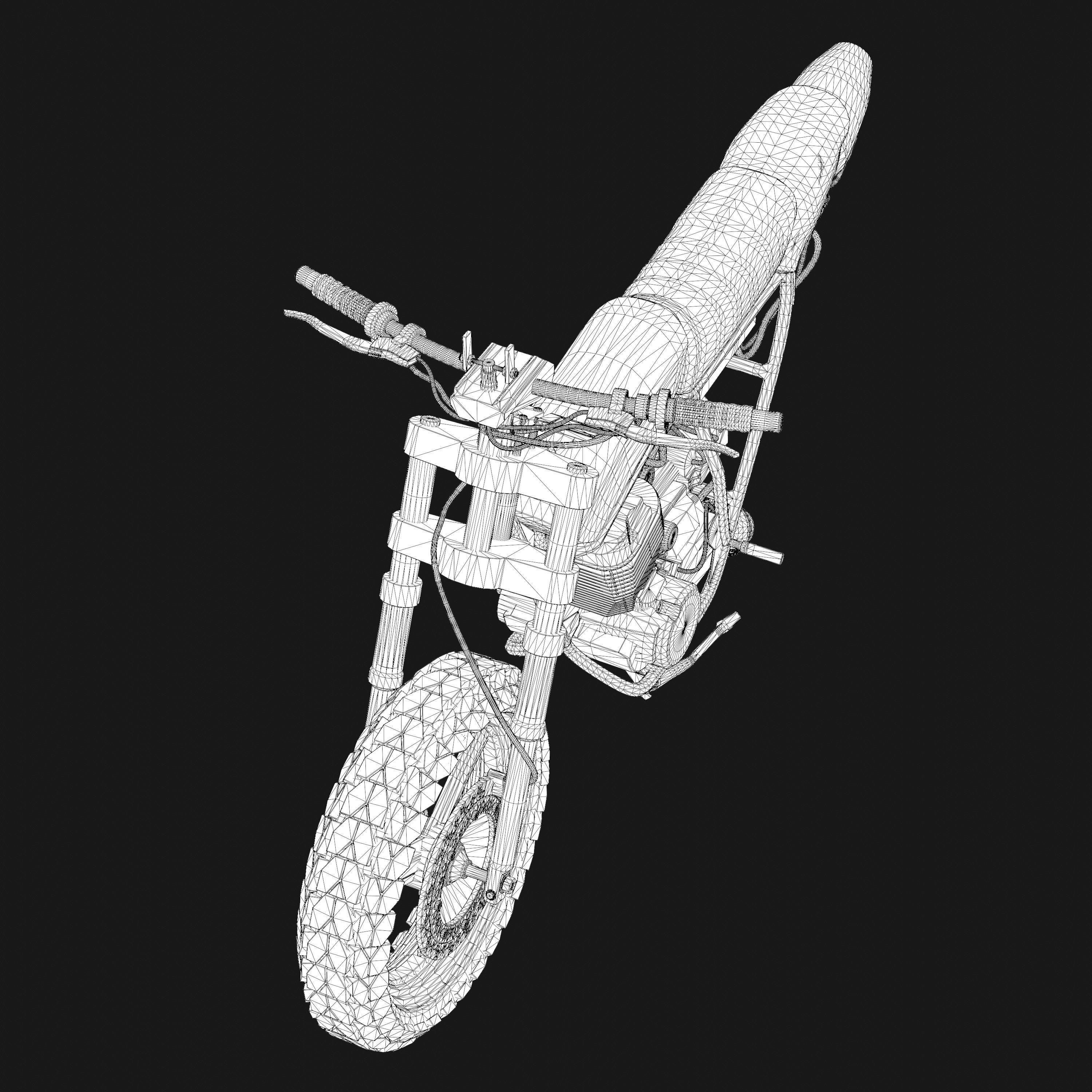 Monoshooter dirt bike Low-poly 3D model_20