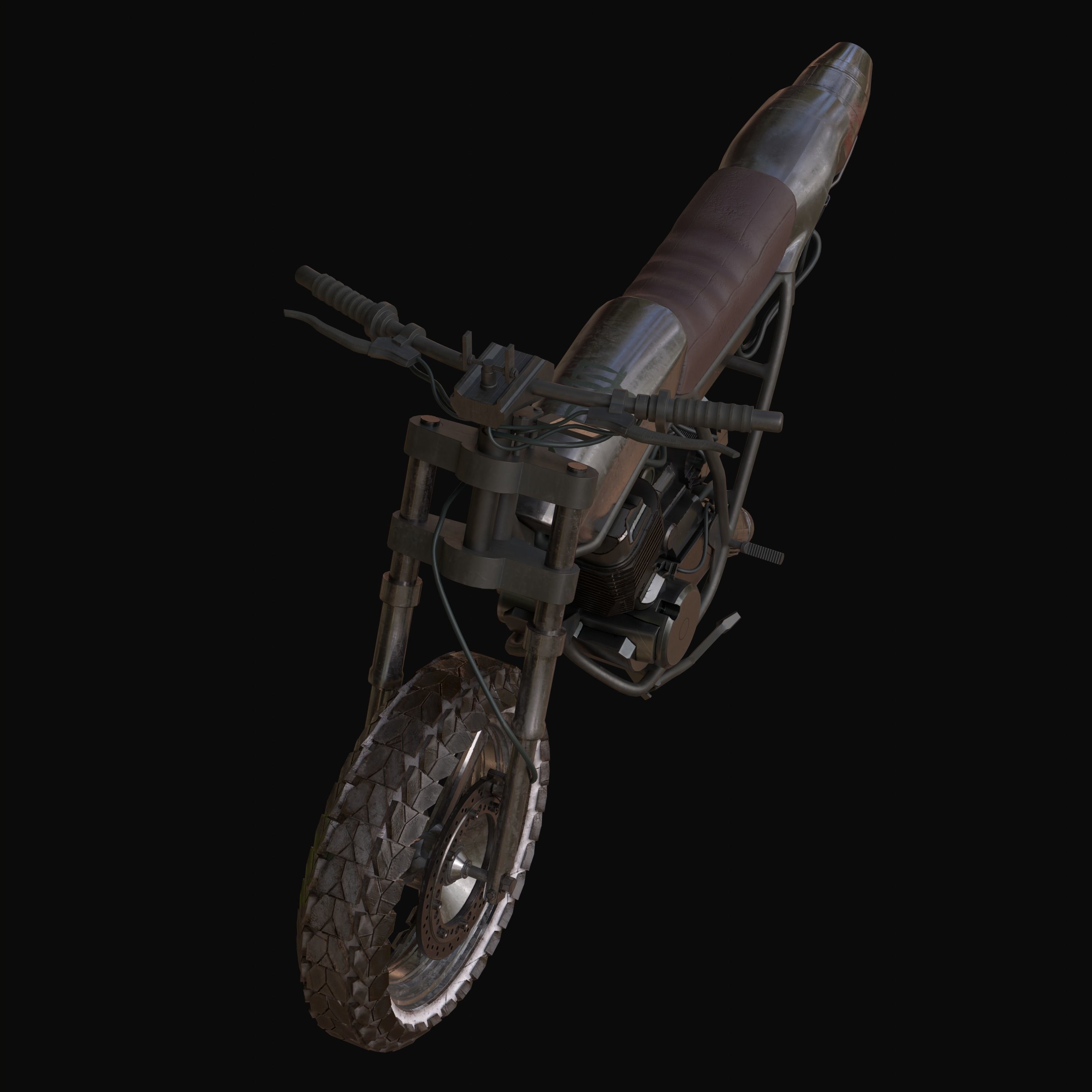 Monoshooter dirt bike Low-poly 3D model_17