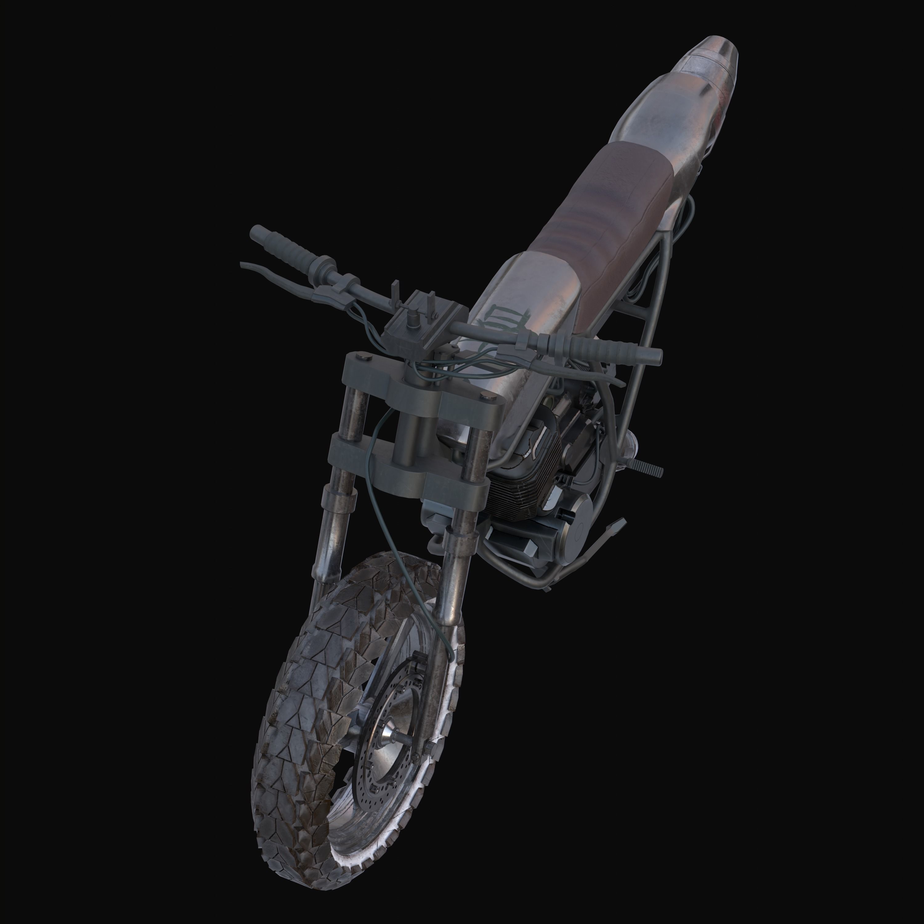 Monoshooter dirt bike Low-poly 3D model_18