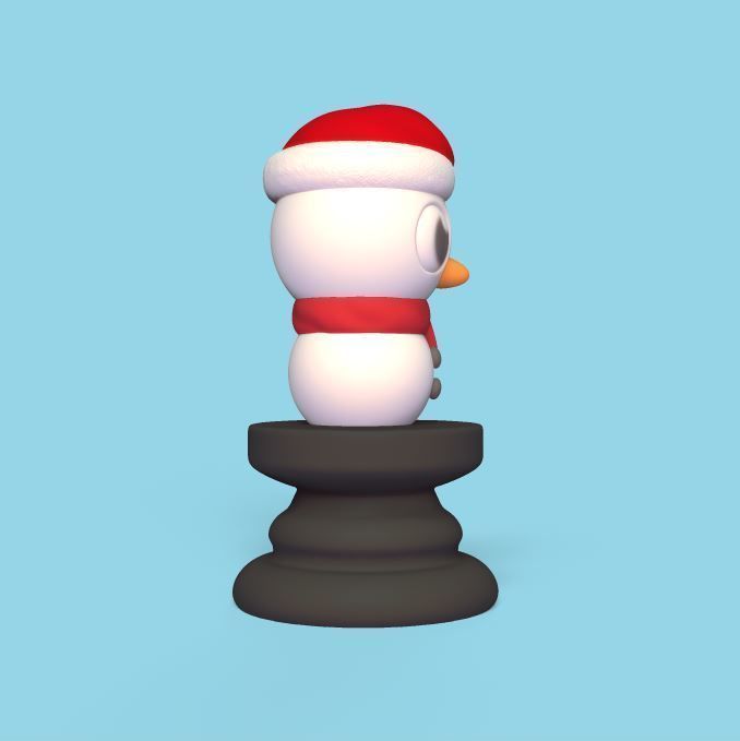 Christmas Chess - Snowman 3D print model_2