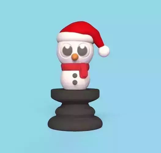 Christmas Chess - Snowman 3D print model