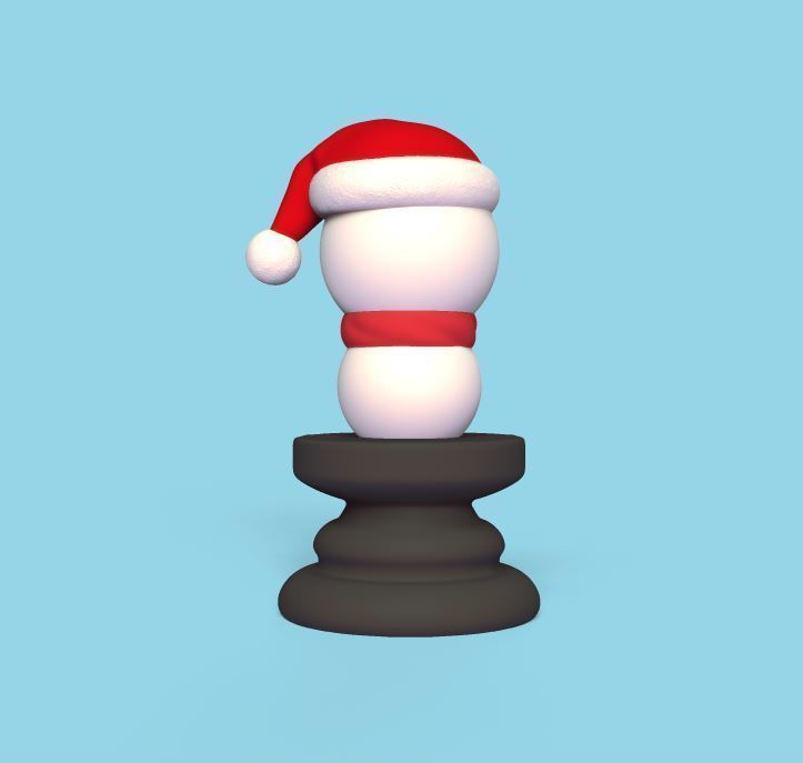 Christmas Chess - Snowman 3D print model_3