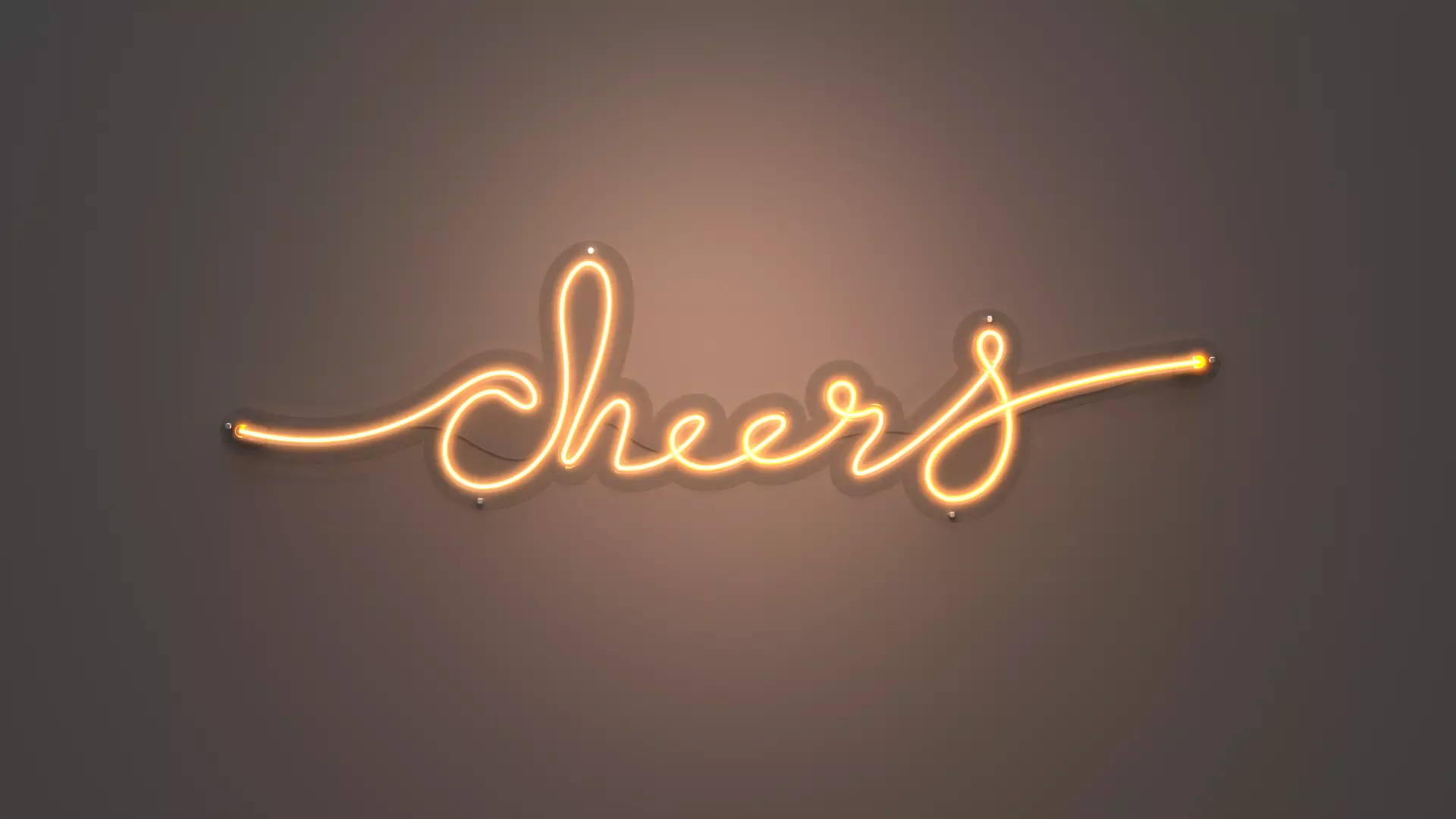 Cheers - Neon Sign 3D model_0