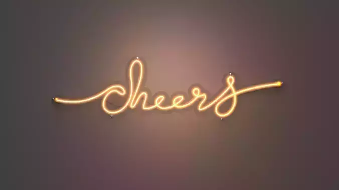 Cheers - Neon Sign 3D model