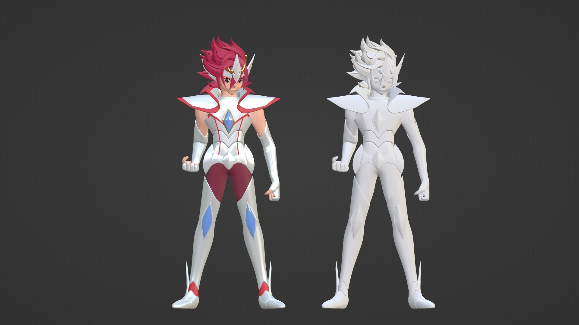 Pegasus Kouga - Saint Seiya Omega Low-poly 3D model_15