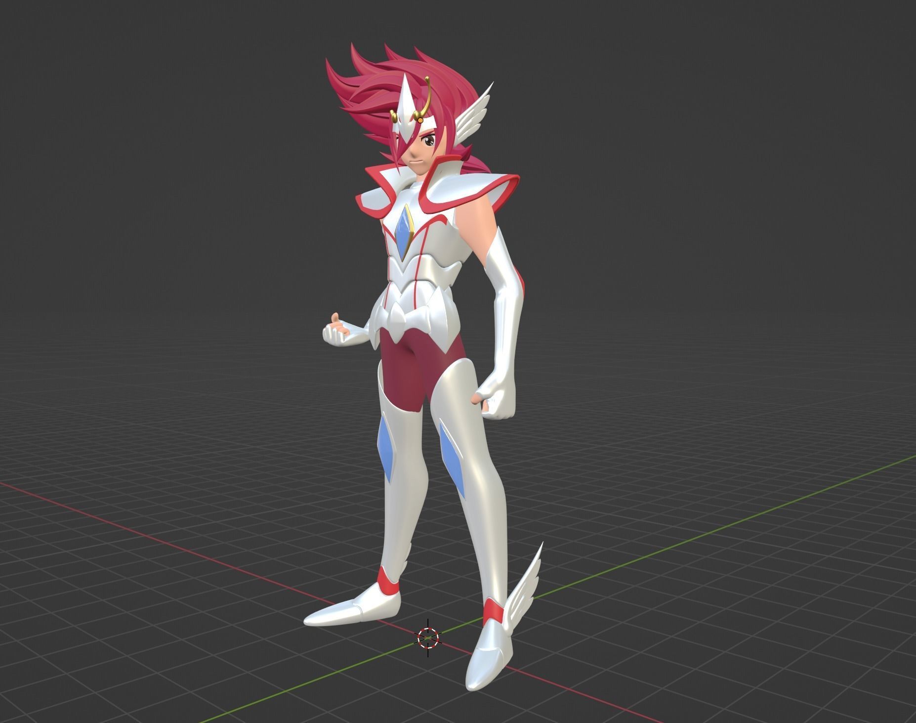 Pegasus Kouga - Saint Seiya Omega Low-poly 3D model_4