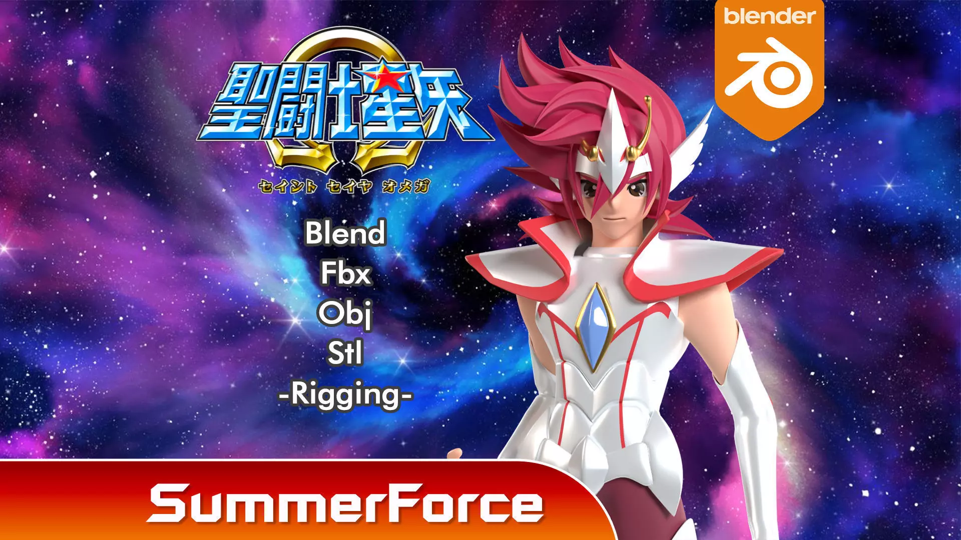 Pegasus Kouga - Saint Seiya Omega Low-poly 3D model_0