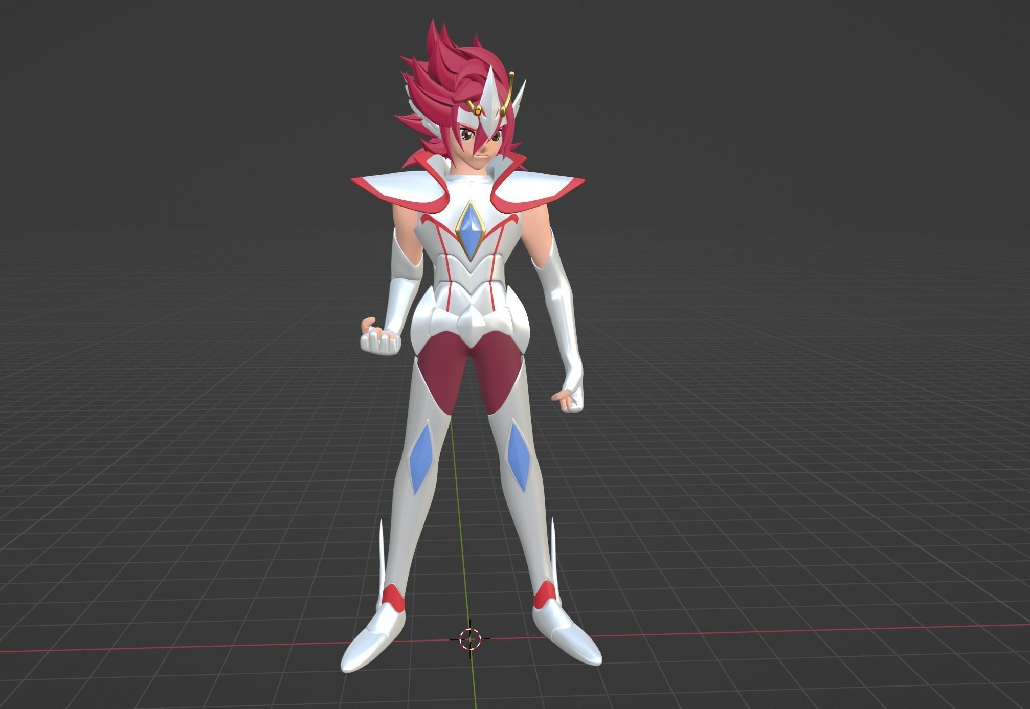 Pegasus Kouga - Saint Seiya Omega Low-poly 3D model_3