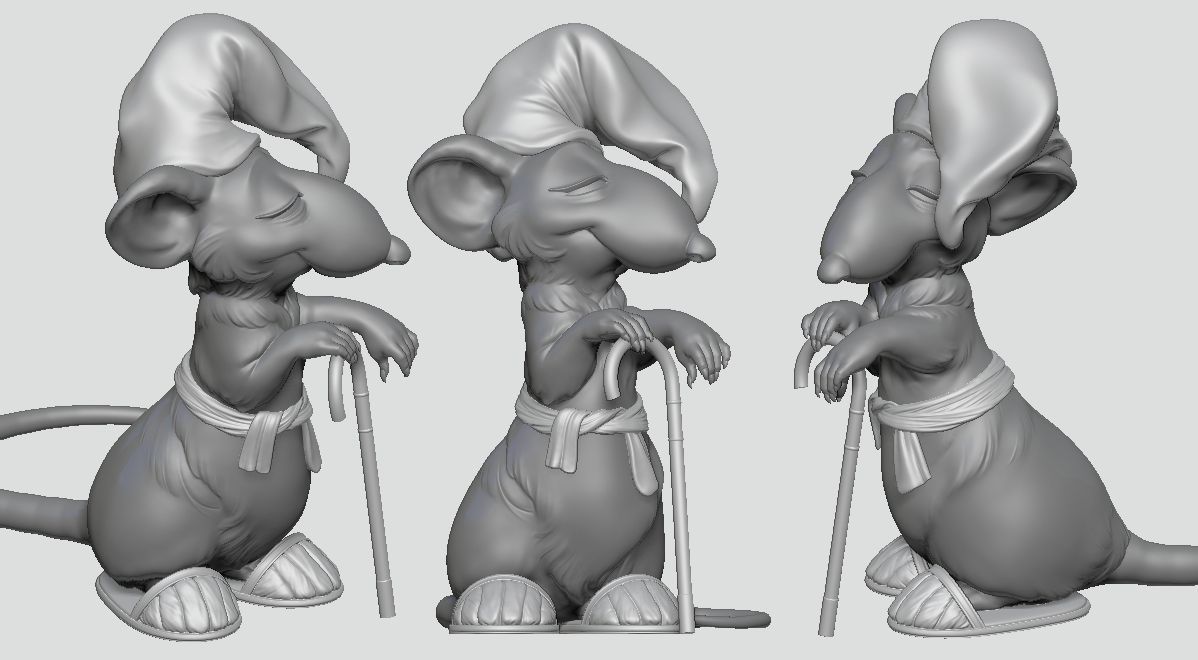 Hatters Dormouse Rat and Key -  Jewelry  3D print model_26