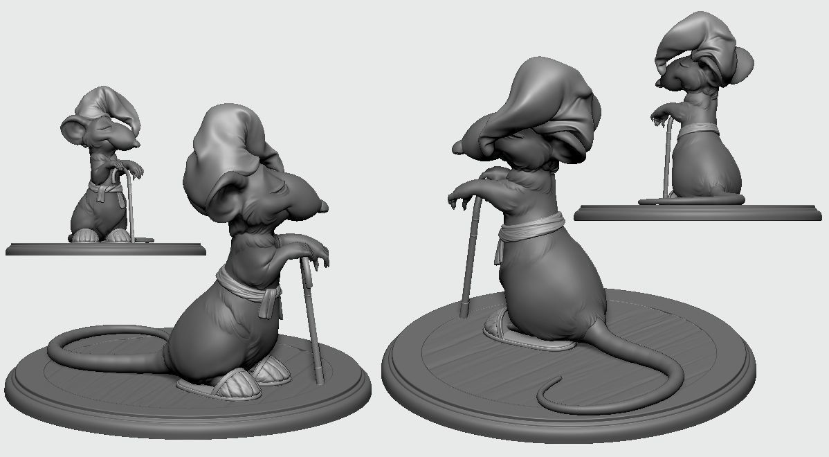 Hatters Dormouse Rat and Key -  Jewelry  3D print model_12