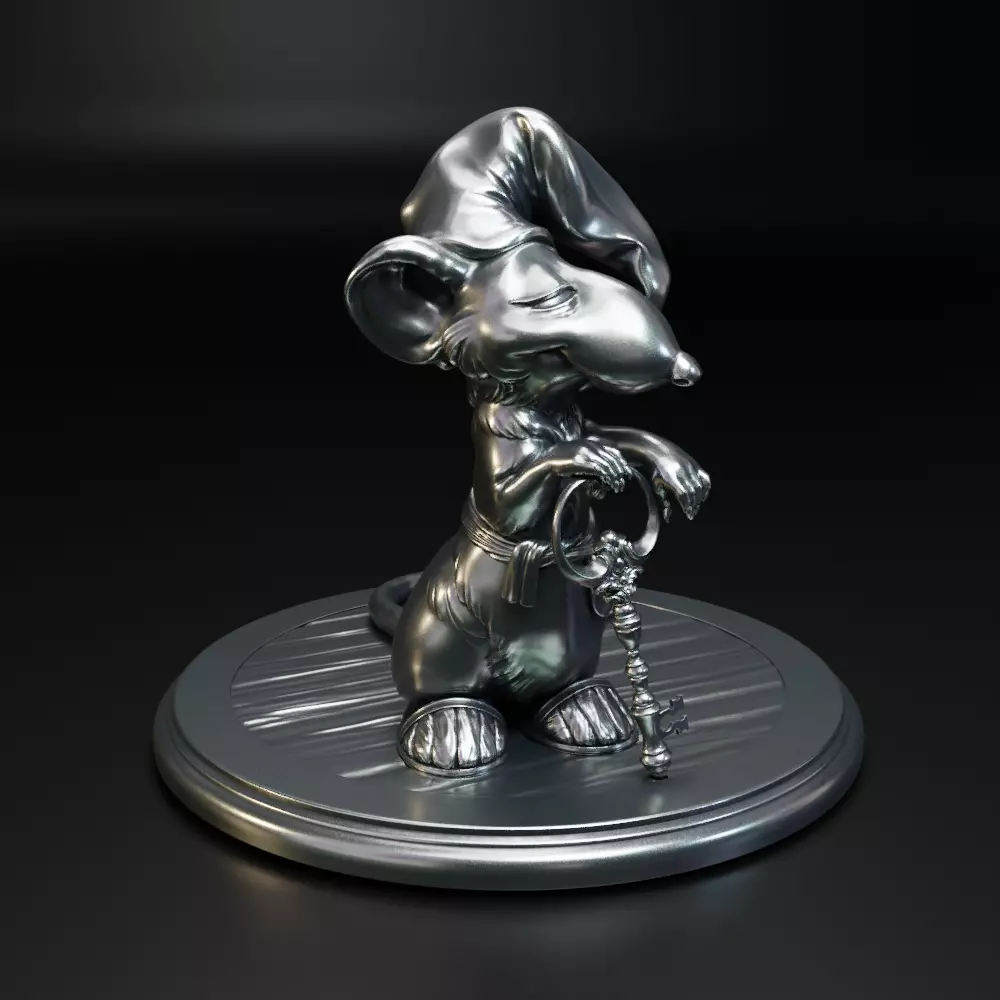 Hatters Dormouse Rat and Key -  Jewelry  3D print model_0