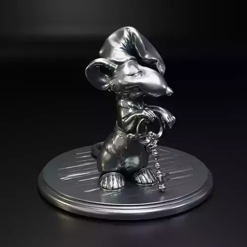 Hatters Dormouse Rat and Key -  Jewelry  3D print model