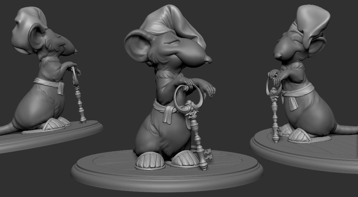 Hatters Dormouse Rat and Key -  Jewelry  3D print model_35