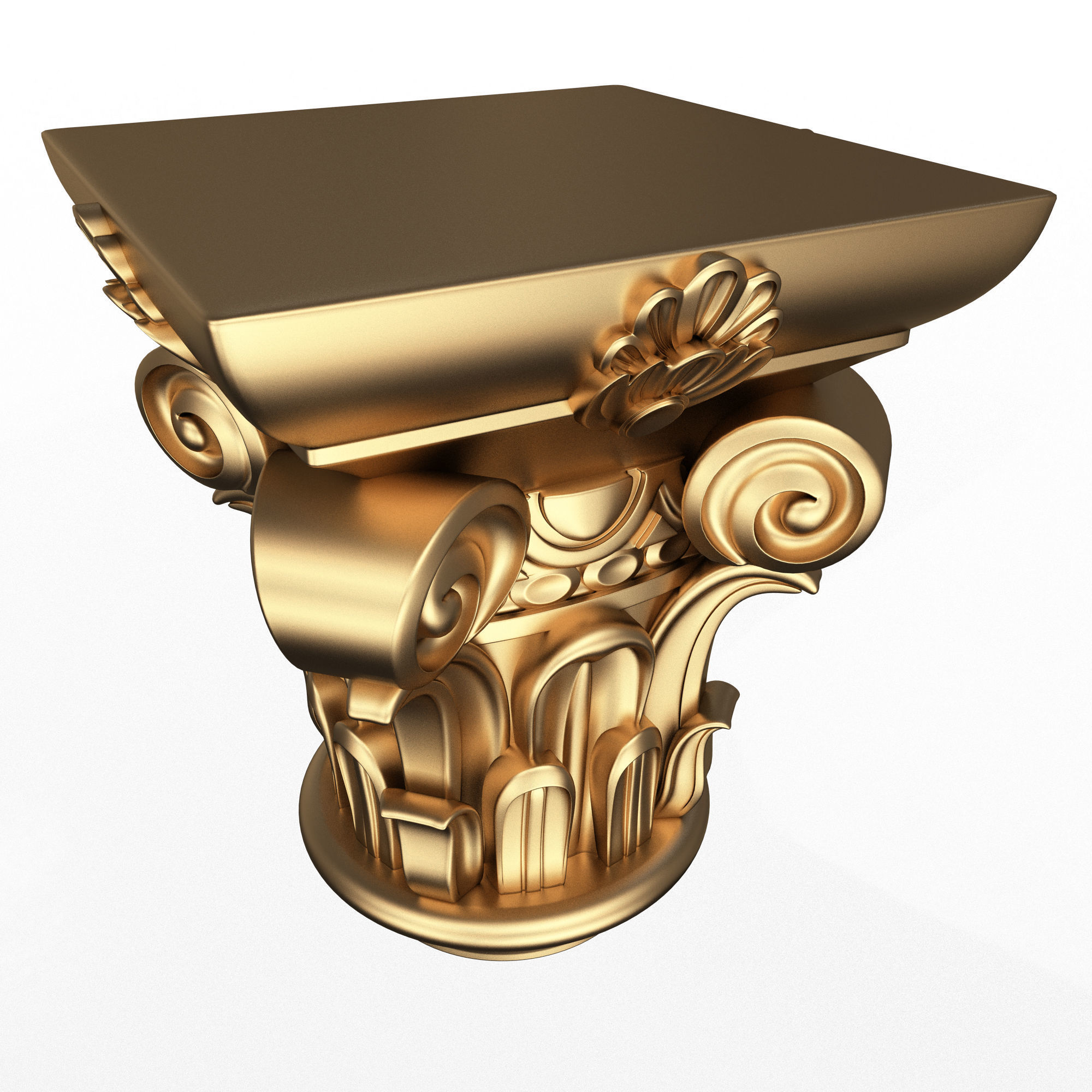 Carved Capital 0602 Low-poly 3D model_1