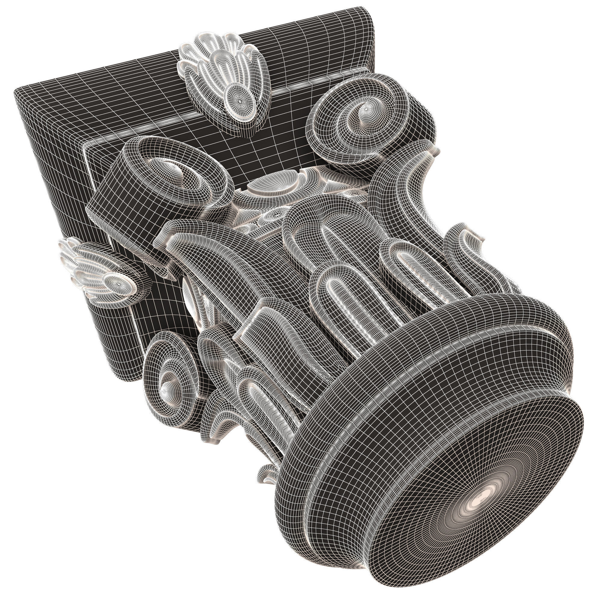 Carved Capital 0602 Low-poly 3D model_11