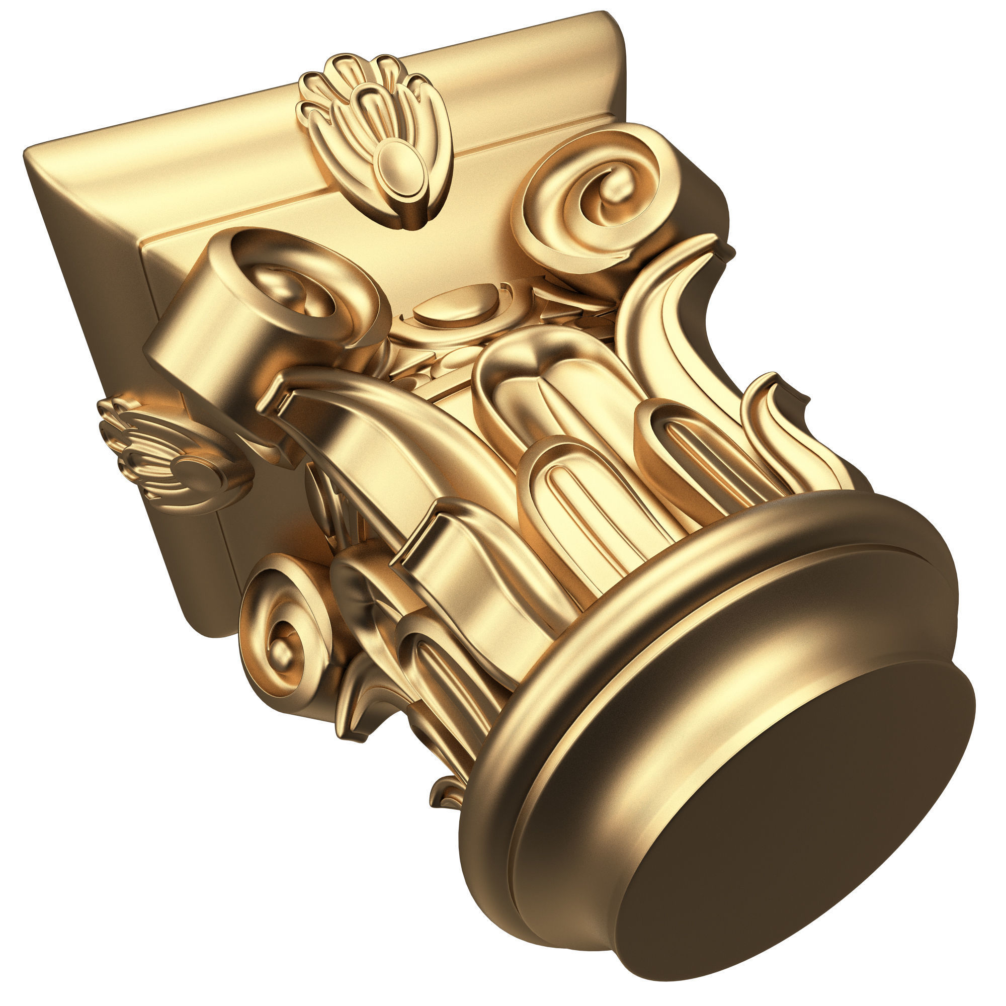 Carved Capital 0602 Low-poly 3D model_5