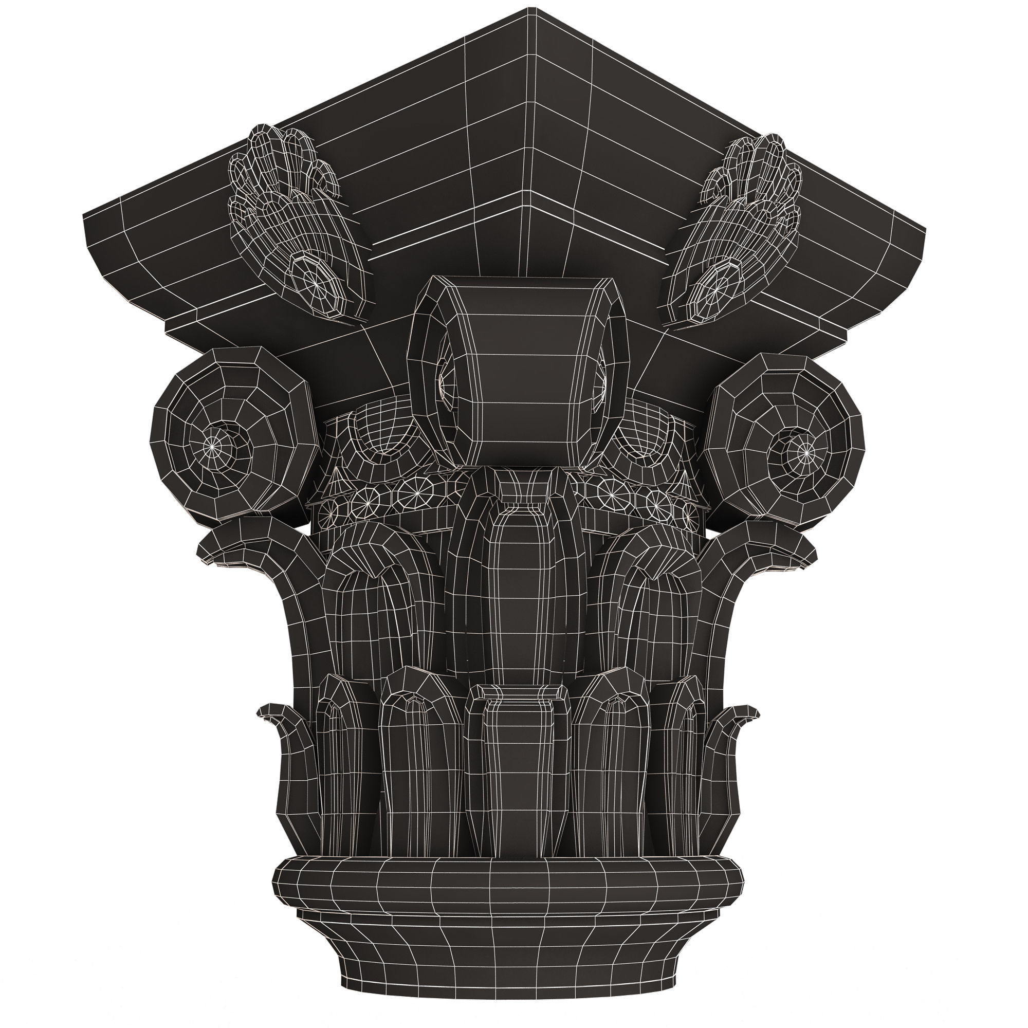 Carved Capital 0602 Low-poly 3D model_12