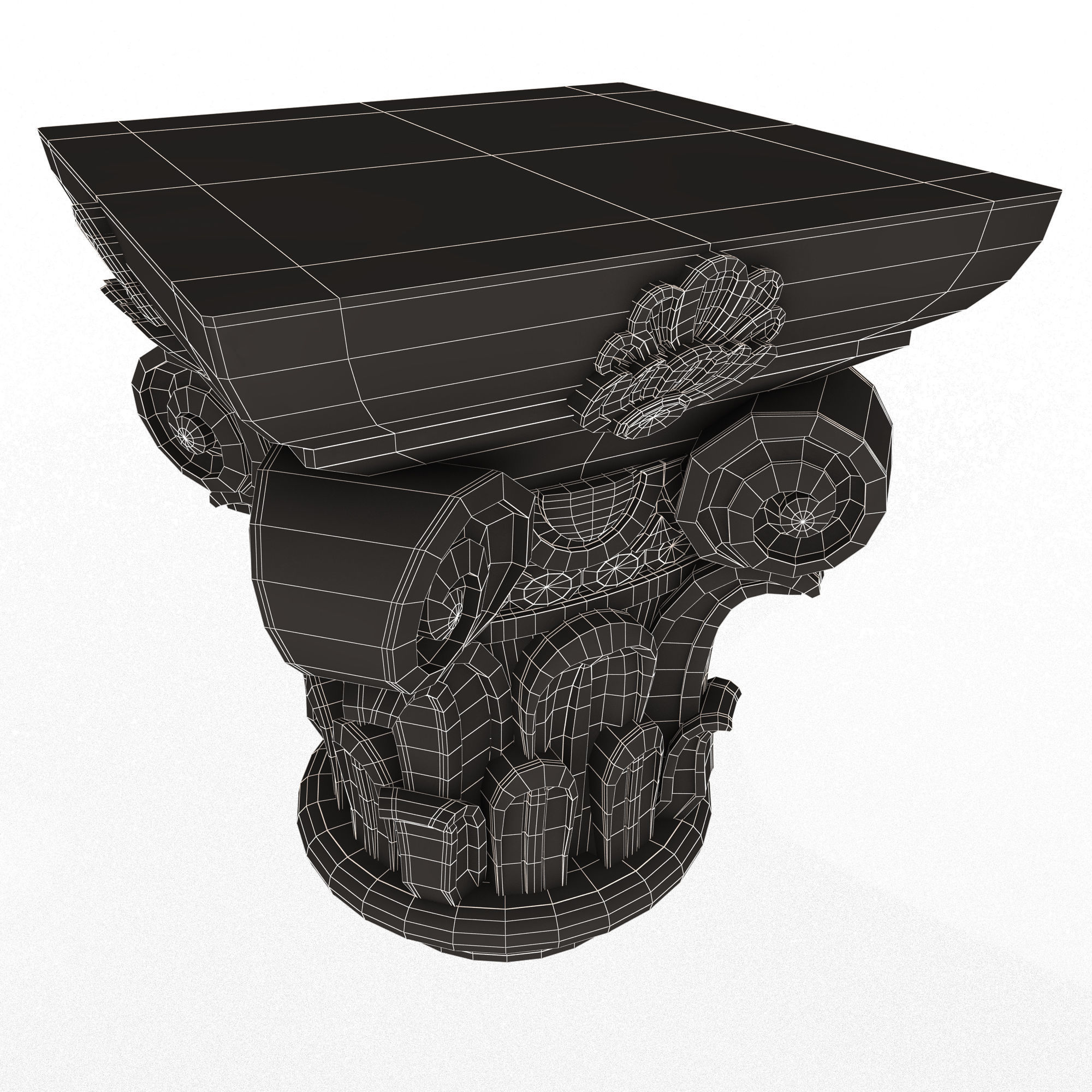 Carved Capital 0602 Low-poly 3D model_13