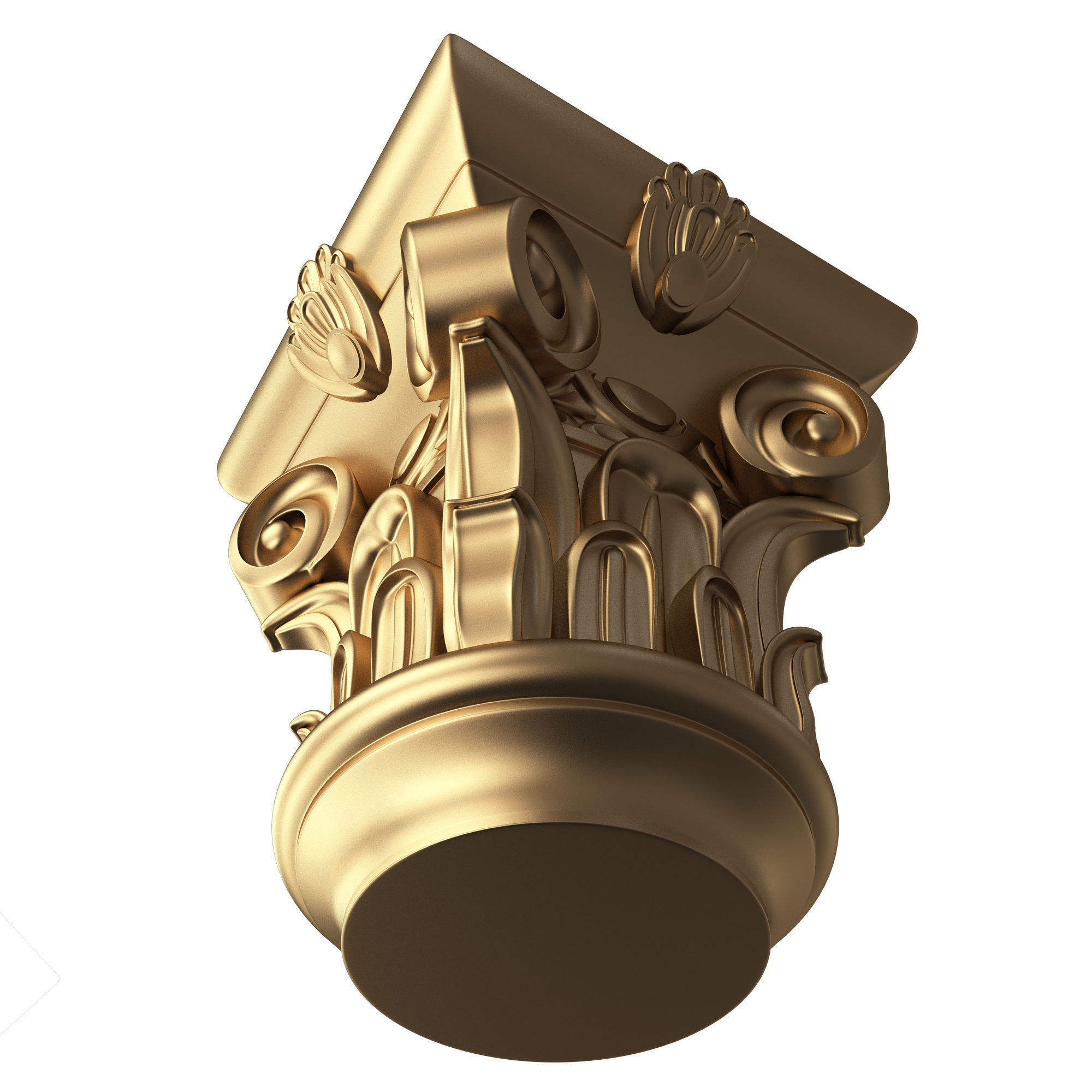 Carved Capital 0602 Low-poly 3D model_4