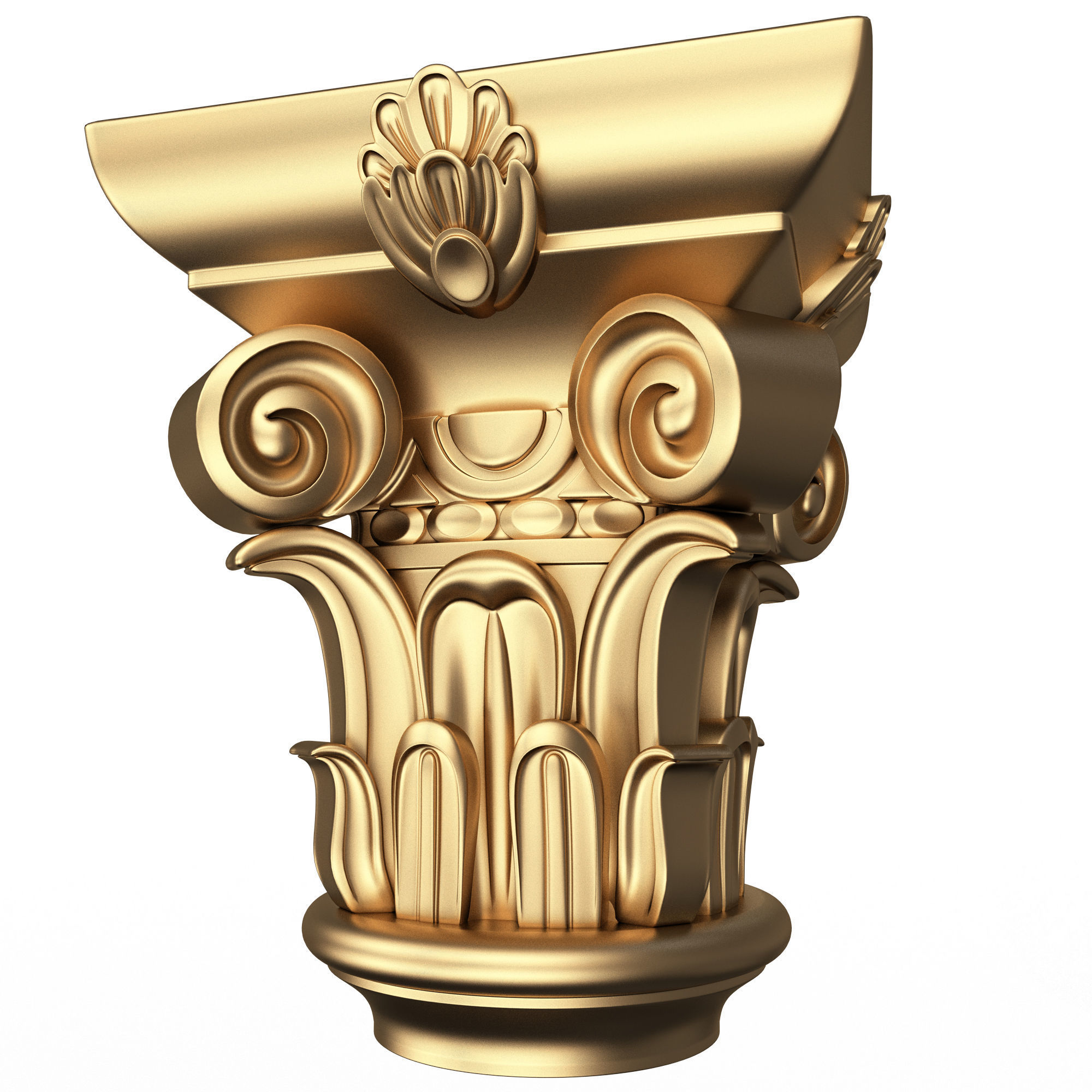 Carved Capital 0602 Low-poly 3D model_2