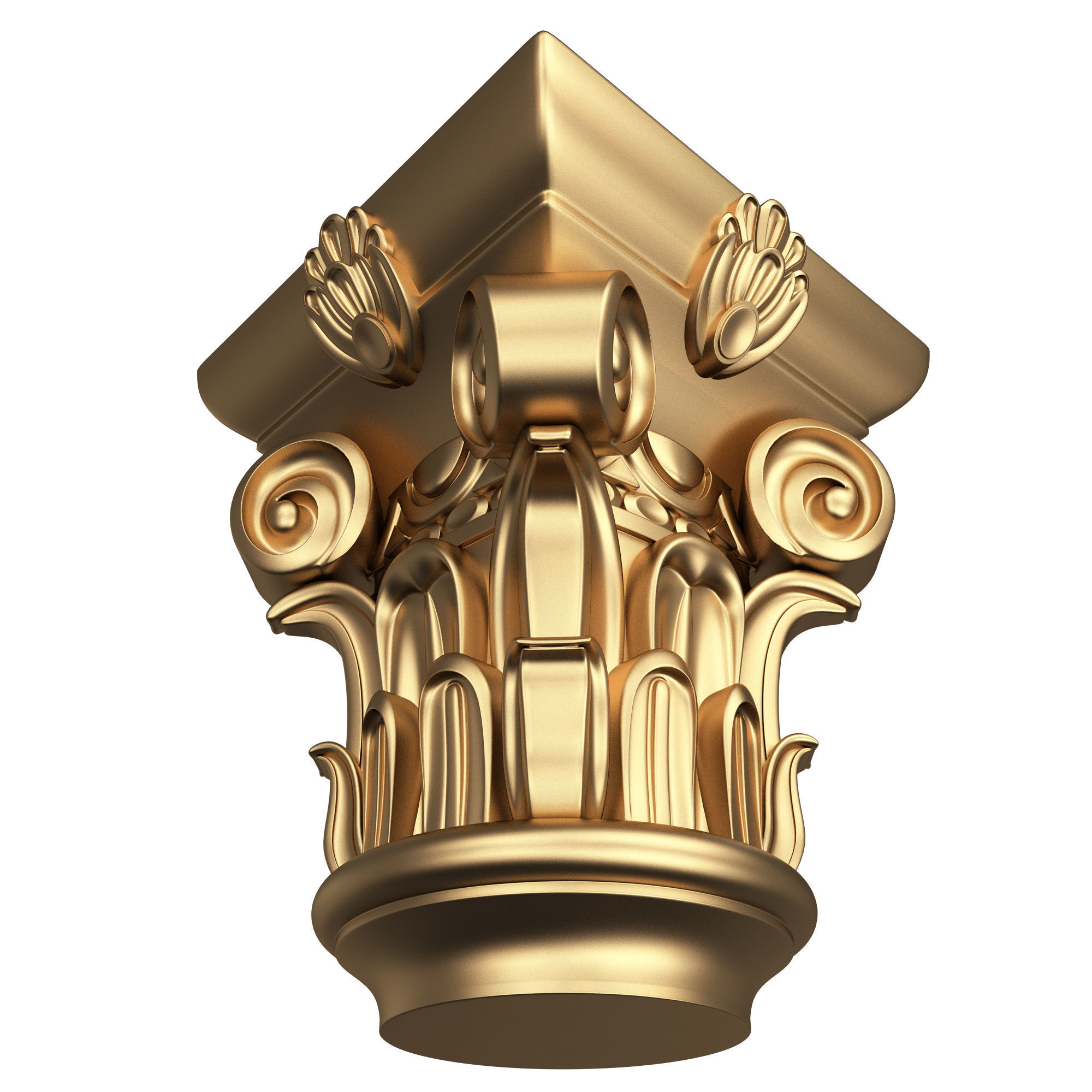 Carved Capital 0602 Low-poly 3D model_3