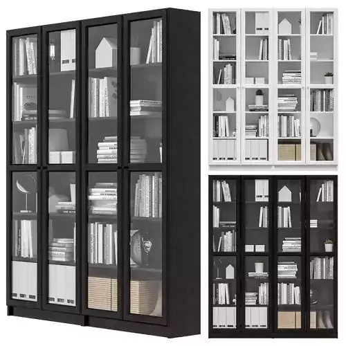 IKEA - BILLY  OXBERG Bookcase with decor