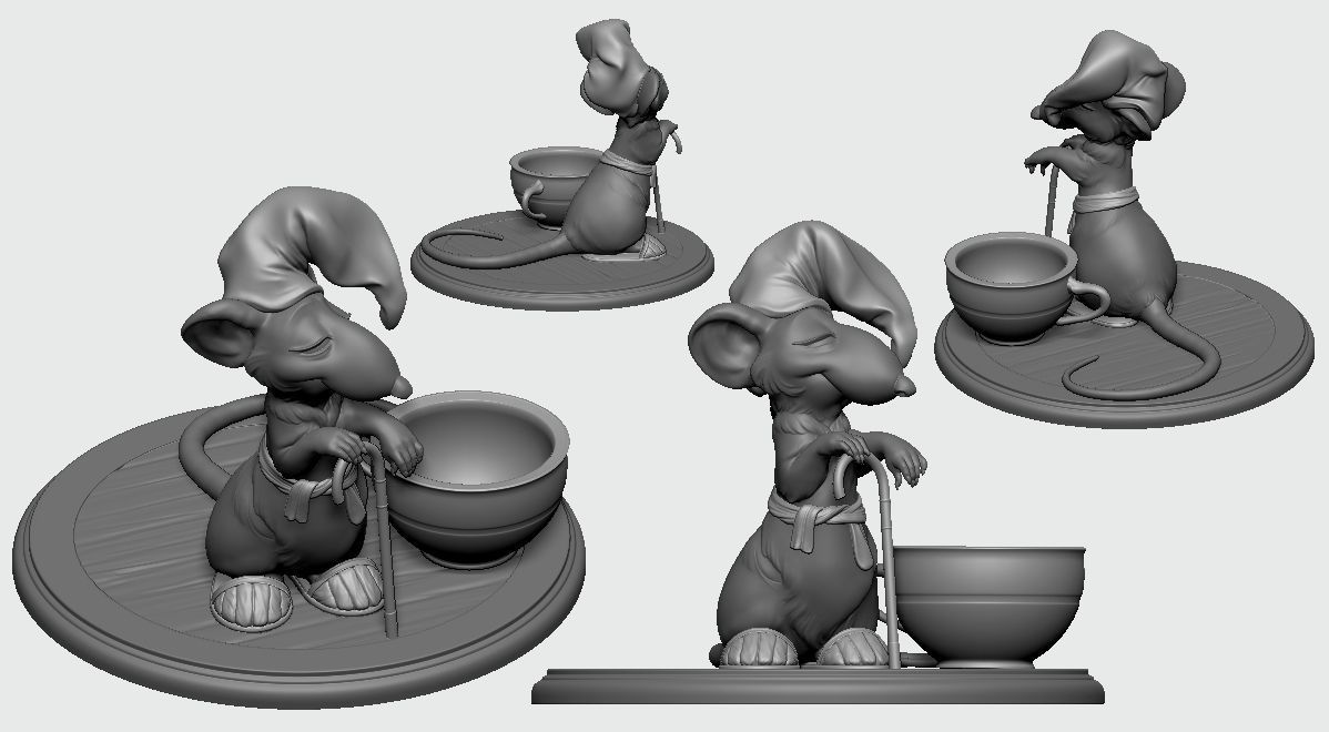 Hatters Dormouse Rat - Toy  3D print model_7