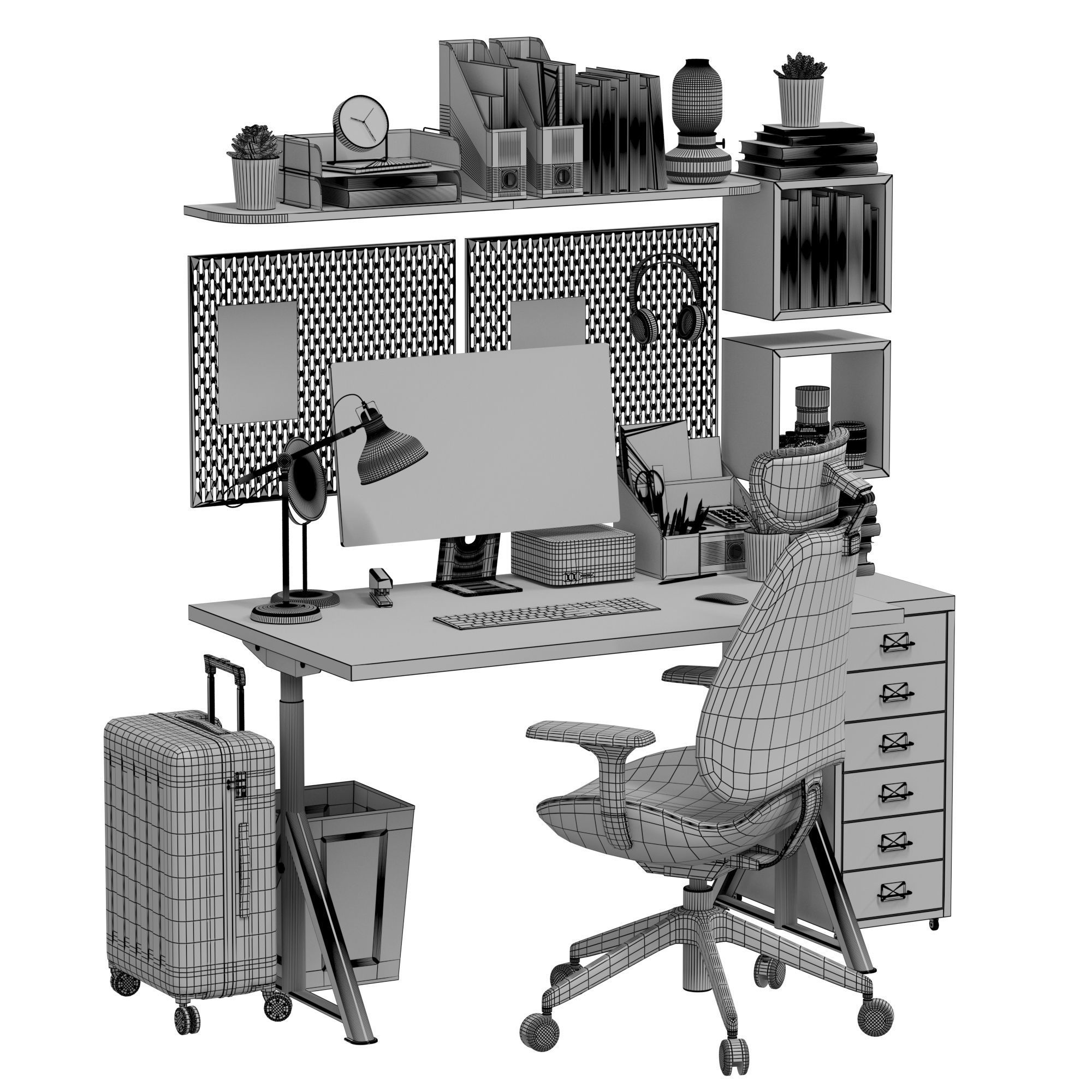 IKEA Office workplace 23 3D model CGTrader