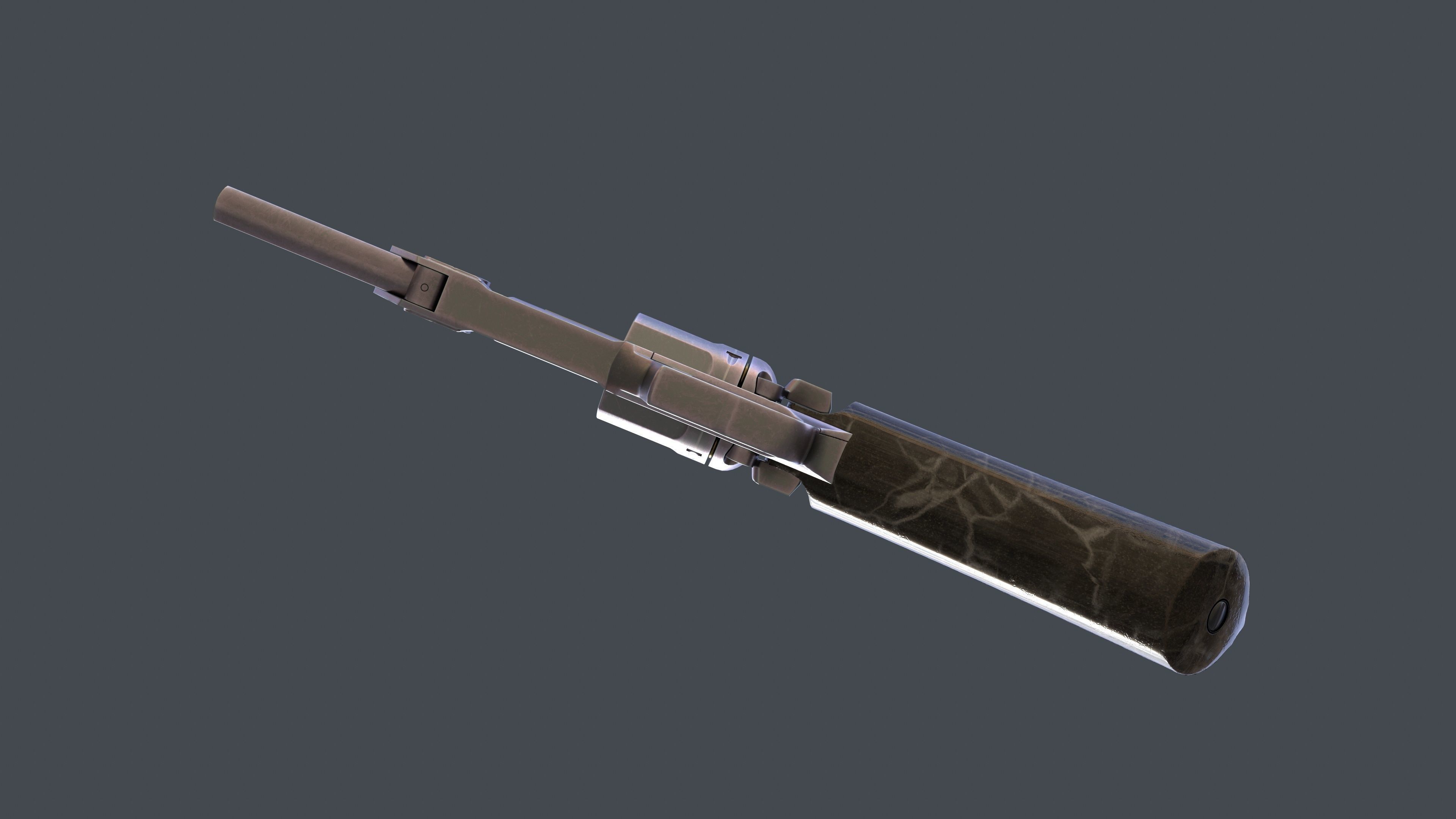 Concept Design Dueling Pair of Revolvers Argument Low-poly 3D model_17