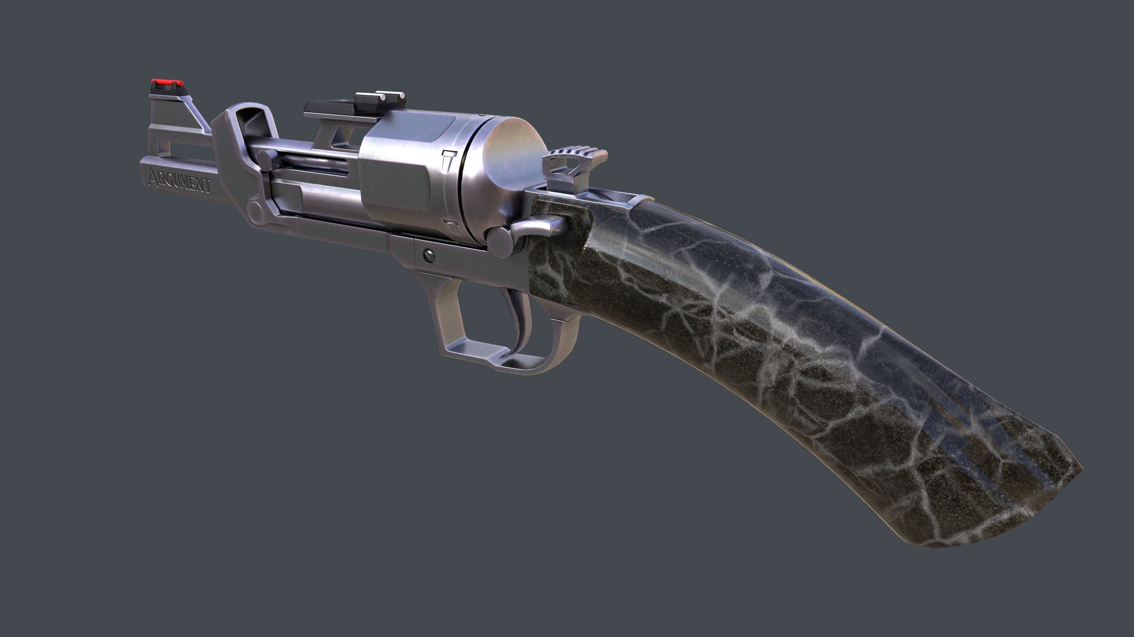 Concept Design Dueling Pair of Revolvers Argument Low-poly 3D model_12