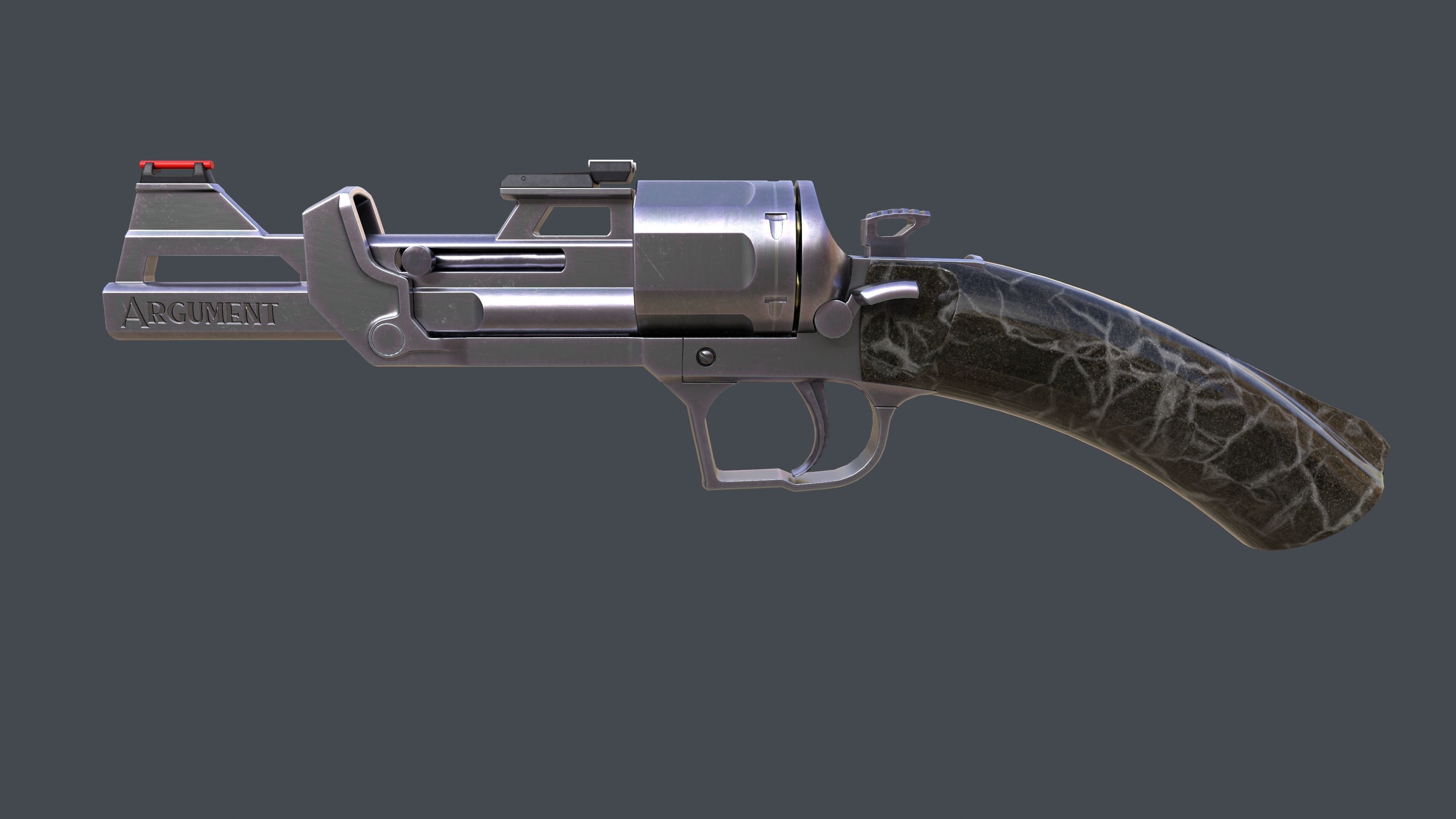 Concept Design Dueling Pair of Revolvers Argument Low-poly 3D model_13