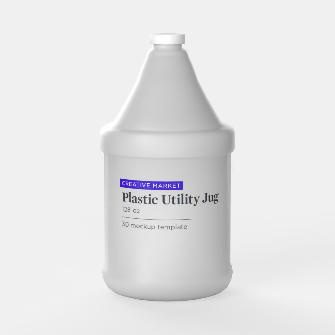Plastic Gallon Utility Jug 3D model_2