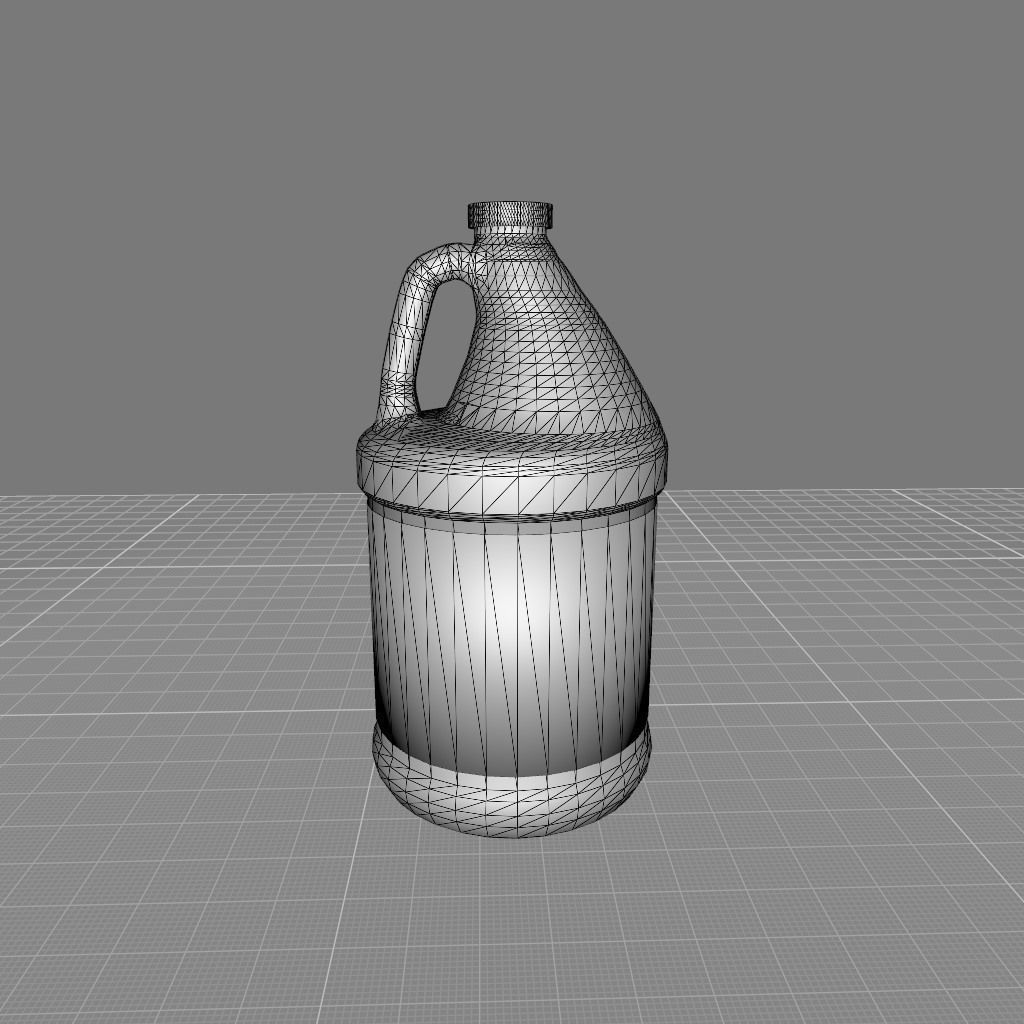 Plastic Gallon Utility Jug 3D model_5